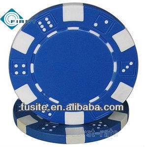 Custom Dice Striped Plastic Poker Chip