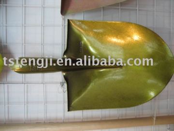 steel shovel head with golden color