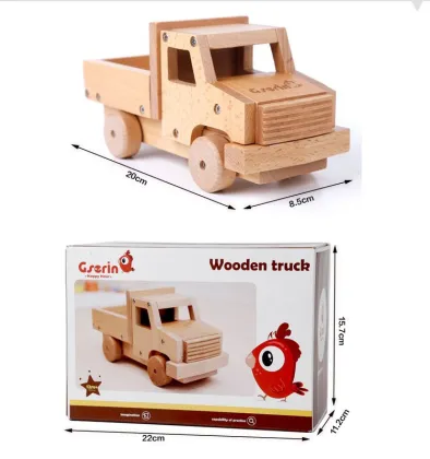 Wooden Disassembly and assembly Trucks toys