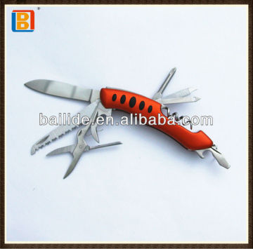 2017 Fashion Design 9 In 1 Multi Functional Survival Pocket Knife With Aluminium Handle