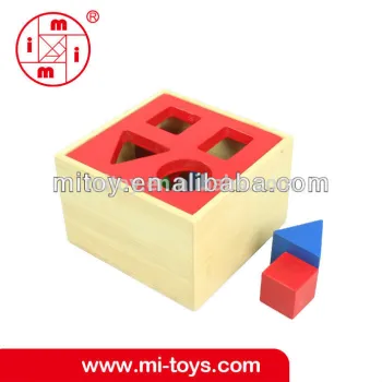 wooden geometric figure box wholesale toys china