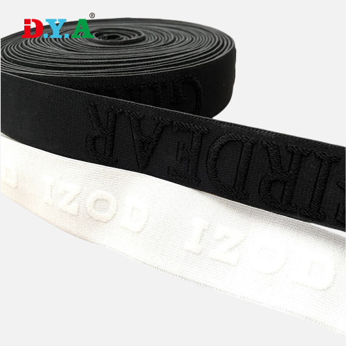 Black and White Embossing Effect Jacquard Elastic Band