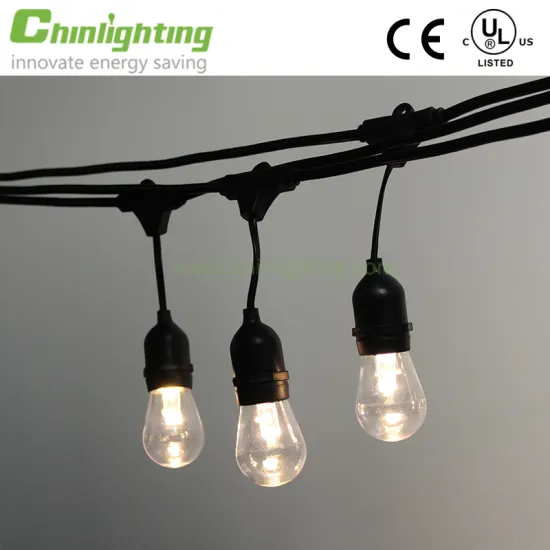 PVC warm white color bulb lights string e26 110V