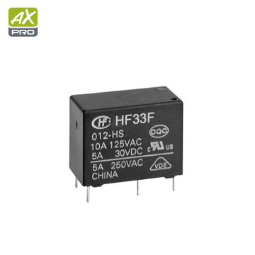 HF33F / 012-HL3 Relais de puissance Hongfa 12VDC 10A SPST-NO (20,5 mm x 10,2 mm x 15,7 mm) THT pour les portes et fenêtres électriques