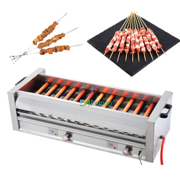 Indoor Gas BBQ Grill with Stainless Steel Skewers - Good Price Smokeless Barbecue Stove