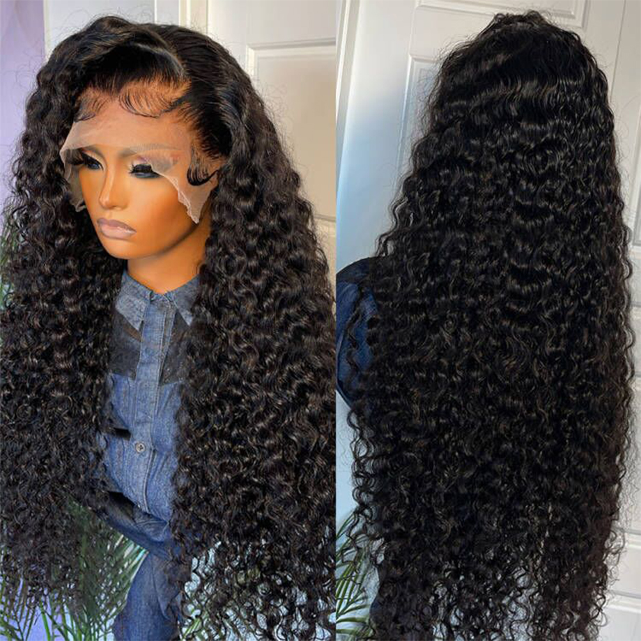 Dùnadh lace wigs domhainn wave daingeann daonna