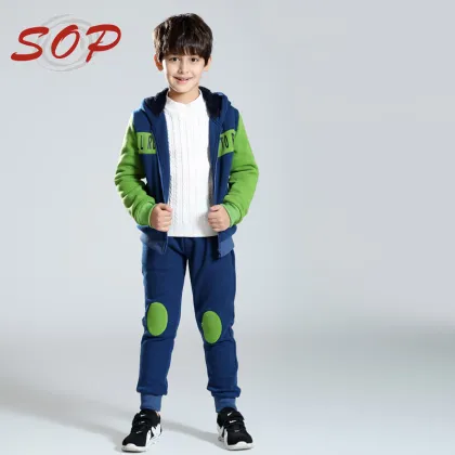 Boys boutique clothes custom sweatshirt kids hoodies boys zipper cardigan sport suits