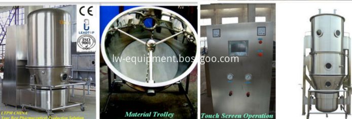 Pharmaceutical usage fluid bed dryer 