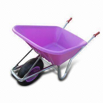 Plastic Tray Wheelbarrow with 85L, 5.5cbf Plastic Tray, 160kg Load, Durable