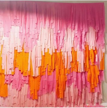 DIY Wedding Party Decor: Foil Garland, Copy Paper Tassel Fringe, and Tassels for Background Wall Hanging
