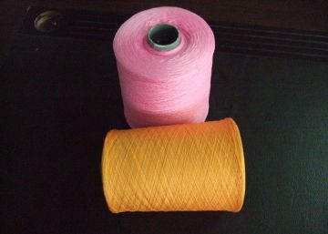 Pink Orange 100% Polyester Dyed Yarn ,high Tenacity 30s/2