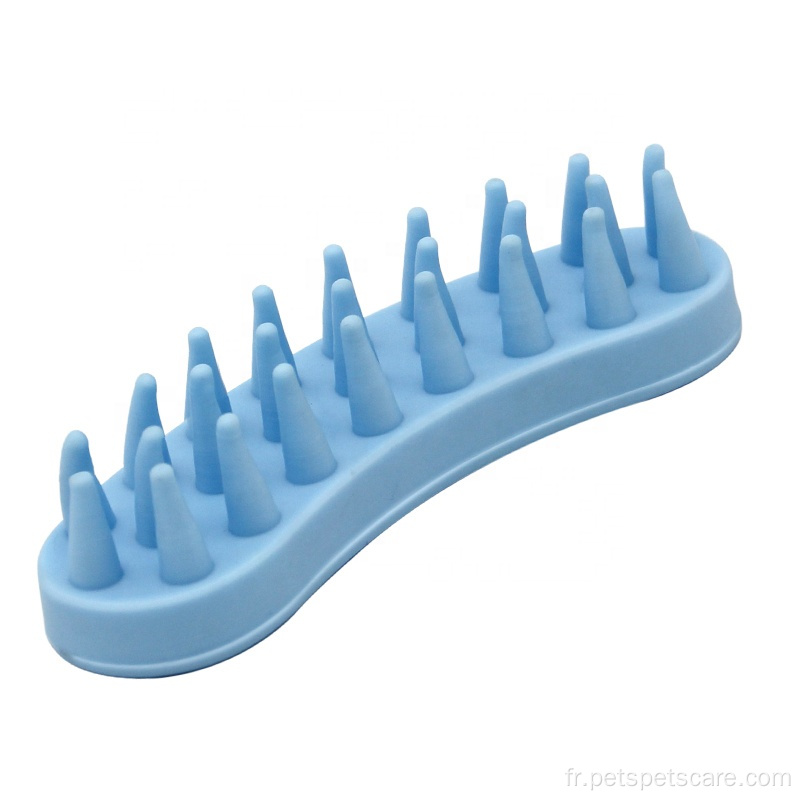 Brosse de bain de massage pour chats pour animaux de compagnie en caoutchouc doux