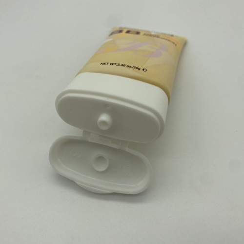 diameter 35mm 30-50g plastic packaging sunscreen oval tube with flip top cap