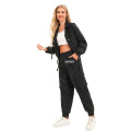 Ladies Stretch Black Casual Cargo Pants Customized