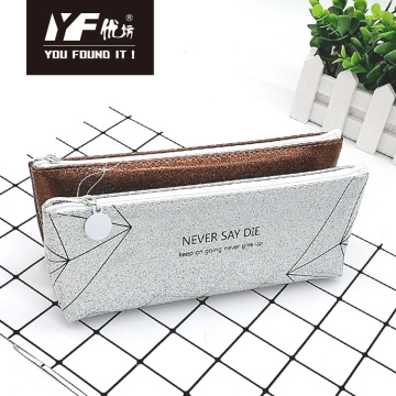 Custom letters simple fashion pu pencil case