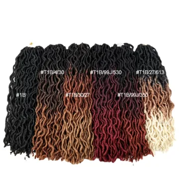 Julianna Hair Wholesale Price Synthetic Gypsy Locs Extension Short 20Inches Ombre Faux Goddess 3T Wavy Gypsy Locs