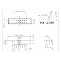 2,0 x 2,00 m Dual -Row -Board -Mount -Box ausgeschlepptem Header Dip 180 ° H = 4,8