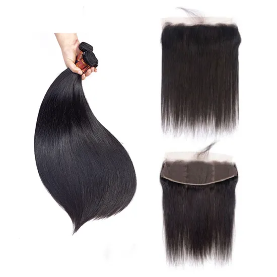 Huashuo Hair Highest Discounts Best Selling Wholesale Price 100% Remy Human Hair  Brazilian Virgin  Hair Weave With Frontals