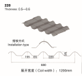 釉薬瓦ルーフシートロール成形機