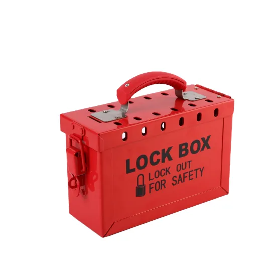 Industrial Portable Steel Safety Lockout Tagout Kit: 13 Lock Group Lockout Box