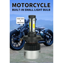 Black H4 Motorcycle Led Headlight Bulbs With Fan