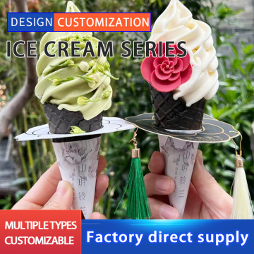 Customized ice cream cone paper tray