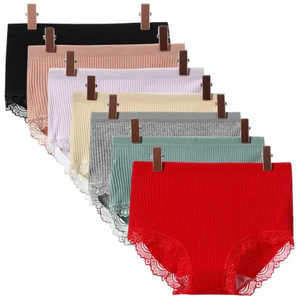 High Quality Pure Cotton Comfortable High Waisted Tummy Women's Panties Underwear