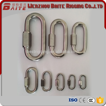 5mm Stainless Steel quick link, zp/wire rope accesory