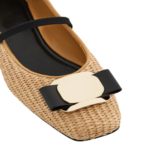 Woven Mary Jane Flat Sandals for Women