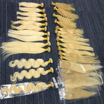 Yeswigs Blonde Hair Bundles Pre Colored Ombre 10A Quality Hair Cuticle Aligned Virgin 613 Blonde Brazilian Human Hair Extension