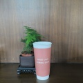 Copos de café de parede dupla com logotipo ecológico de 22 onças