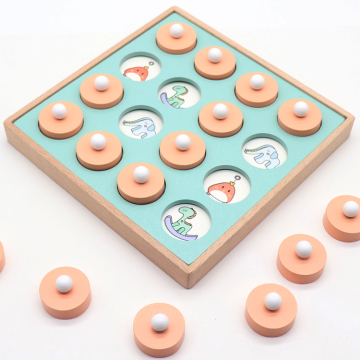 Montessori-Inspired Early Childhood Logic and Thinking Skills Development: Wooden Matchstick Chess Memory Game