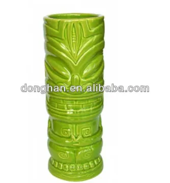Greece green figure Emboss Tiki Mug