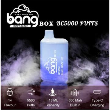 Bang BC 5000puffs Vapes recarregáveis ​​descartáveis