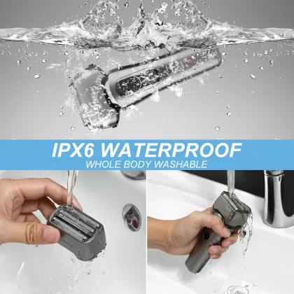 Hatteker Floating Wet and Dry Two Reciprocating Blades Electric Shaver