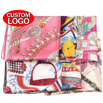 High Quality Custom Chinese Wholesale Fashion Printed Pure Silk Scarves for Women