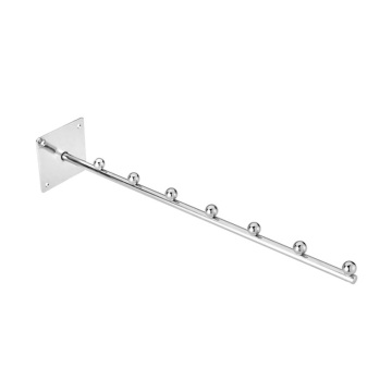 Metal Chrome Wall-Mounted Display Hook with 7 Beads