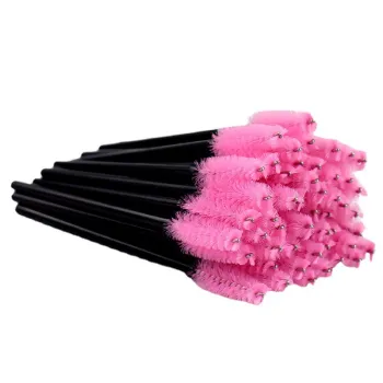 50pcs Pink Disposable Mascara Wands for Eyelash Extension and Makeup
