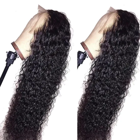 jerry curly Wigs Brazilian hair curly 13x4 HD transparent Lace Front Wig For black women afro human hair wigs