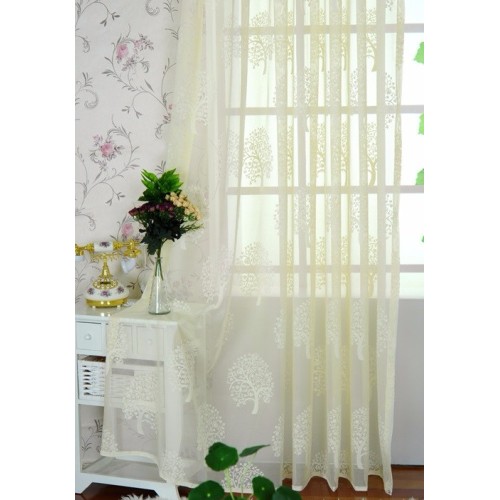 Household Money Tree Plant Pattern Curtain