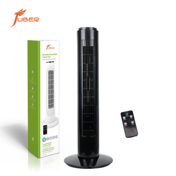 White Oscillating Remote Control Tower Fan