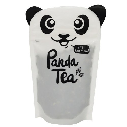 Recycling-Teebeutel in Panda-Form