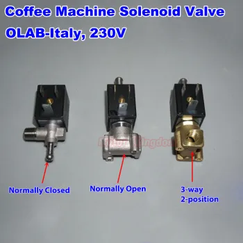 OLAB Italy SERIE 6000-9000 AC 230V G1/8' Brass Coffee Maker Machine Steam Hot Water Normally Closed Open Solenoid Valve