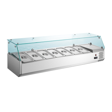 Factory Direct Sale: GN1/4 1.5M Table Top Pizza Vitrine Commercial Refrigerator