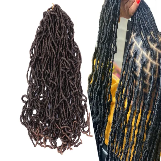 36" in New Faux Locks Wholesale BoxBraiding Hair Extension Synthetic Goddess Locs Crochet Hair Extension