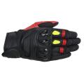 Alpines Celer Black/Red/White Leather Short Sports Motorcycle Motorbike Gp pro Leather Racing Gloves