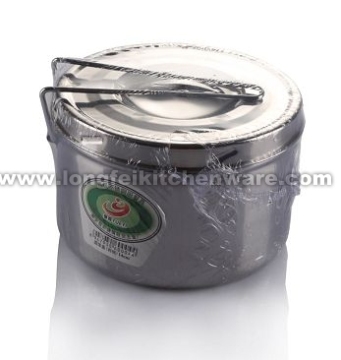 Magnetic round stainless steel lunch box