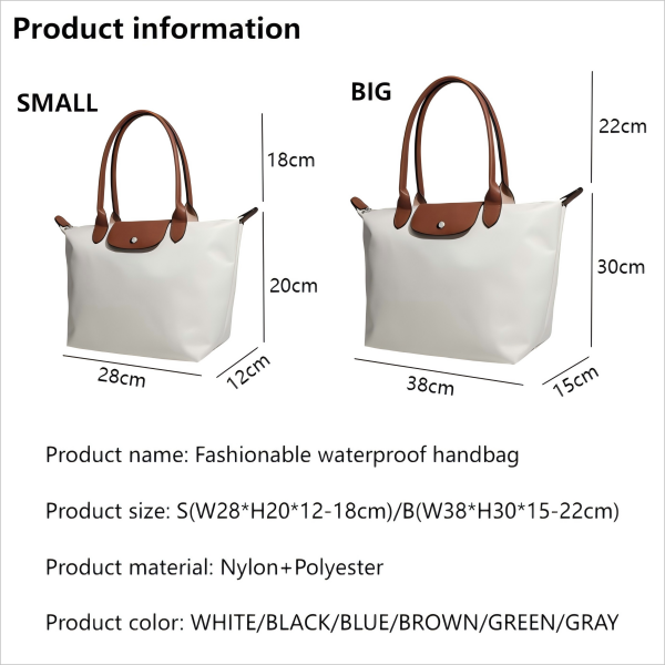 Bolsa feminina compacta e simples à prova d'água Compact and simple waterproof ladies' handbag