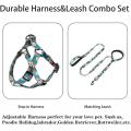 Anjing Harness &amp; Leash Set Tugas Berat Disesuaikan Tidak Ada Tarik Anjing Harness