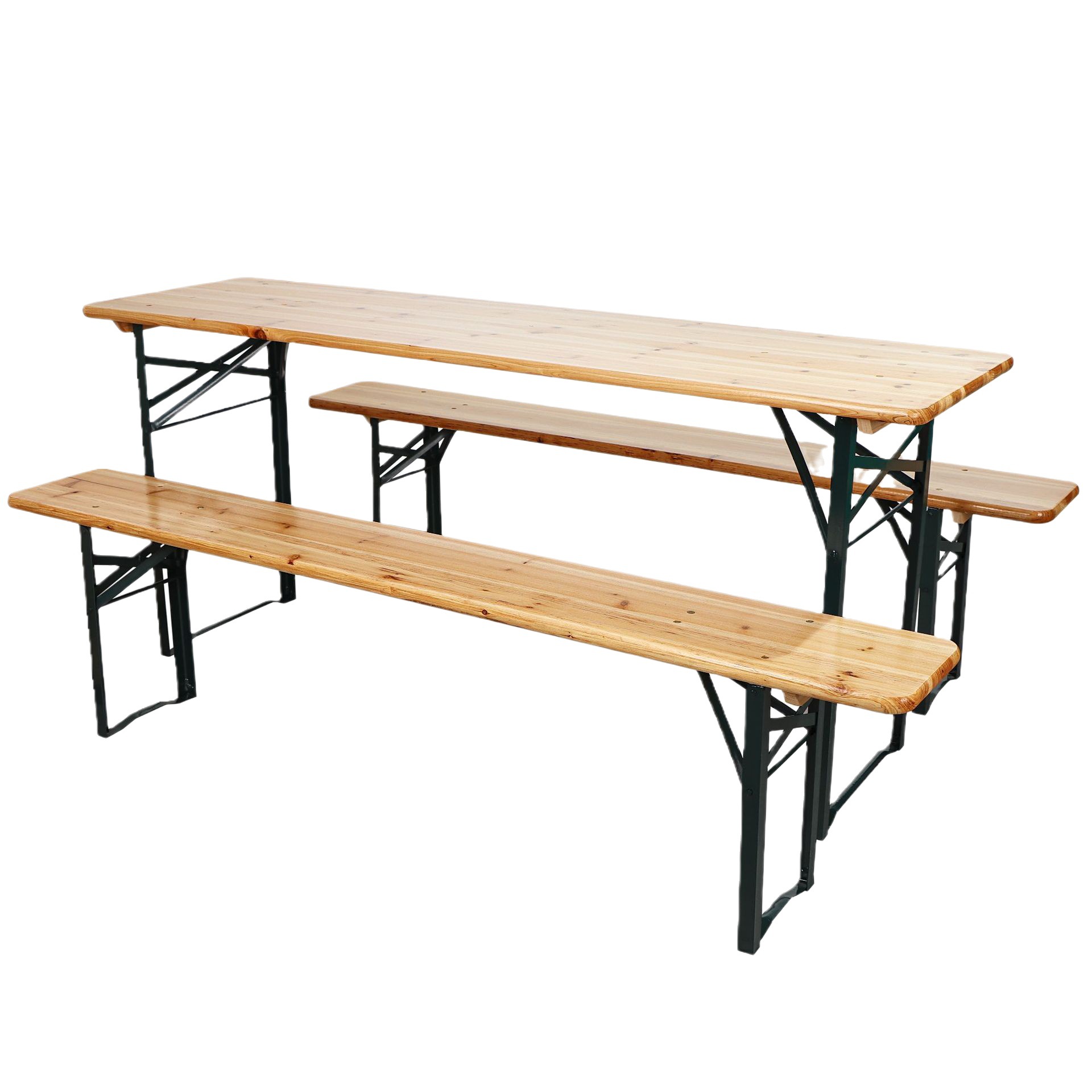 Juego de mesa y banco de cerveza natural para exteriores